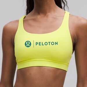 EUC! Lululemon x Peloton Neon Yellow Energy Bra Size 10